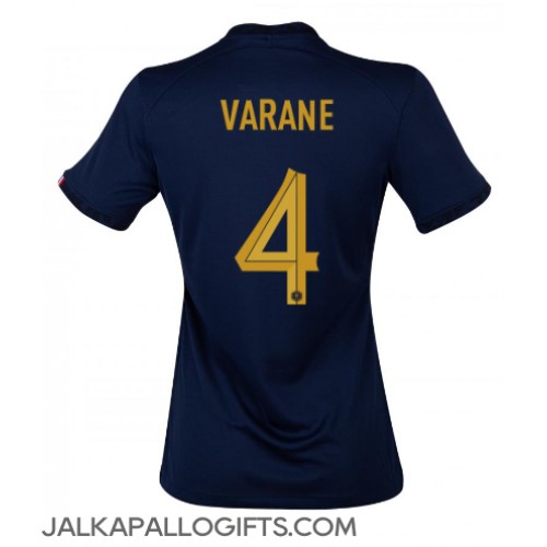 Ranska Raphael Varane #4 Kotipaita Naiset MM-kisat 2022 Lyhythihainen